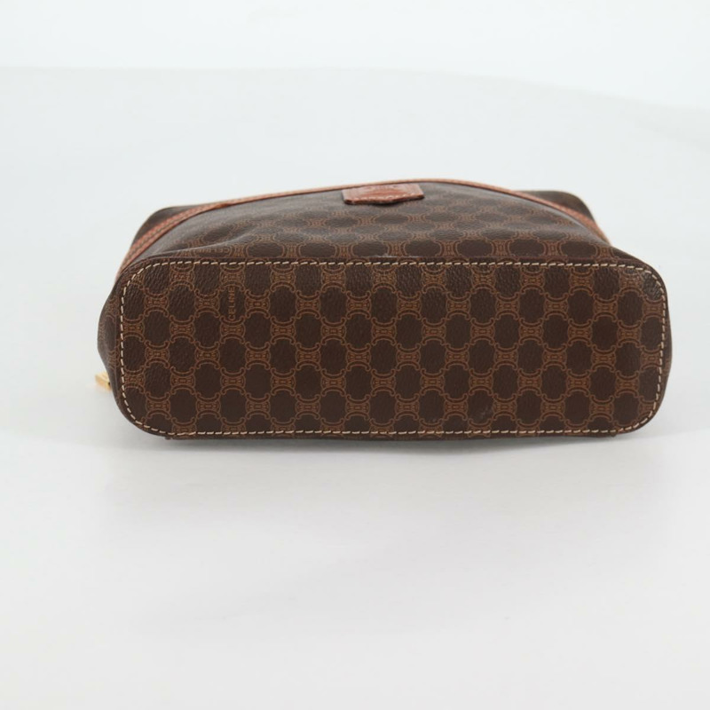 【日本直送】CELINE Macadam帆布化妝包 PVC皮革 棕色 金色 正品 yk18672V-4