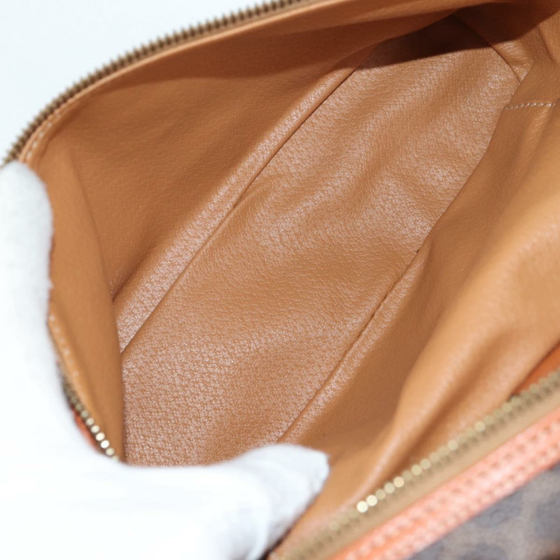 【日本直送】CELINE Macadam帆布化妝包 PVC皮革 棕色 金色 正品 yk18672V-10