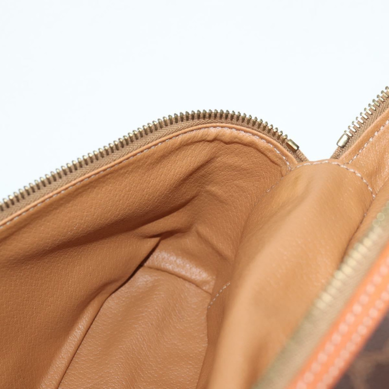 【日本直送】CELINE Macadam帆布化妝包 PVC皮革 棕色 金色 正品 yk18672V-21