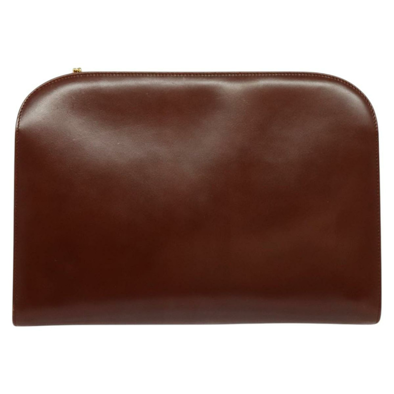 【日本直送】Salvatore Ferragamo Gancini 鏈條肩包，棕色皮革，金色，正品 yk19457-1