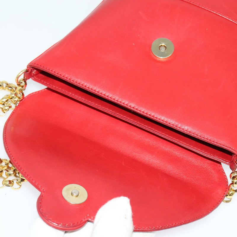 【日本直送】蒂芙尼 (TIFFANY&Co.) 鏈條肩背包,皮革材質,紅色,金色,正品編號 142218-9
