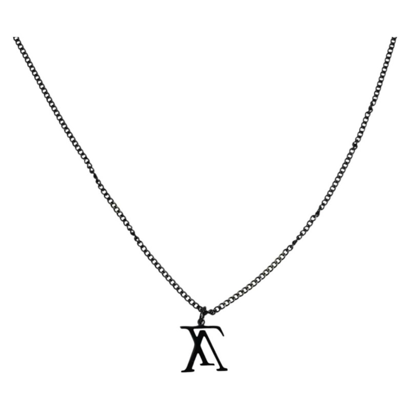 【日本直送】路易威登 (LOUIS VUITTON) Collier LV Upside Down 項鍊,金屬材質,黑色,貨號 M62683,LV 正品編號 141197M-0