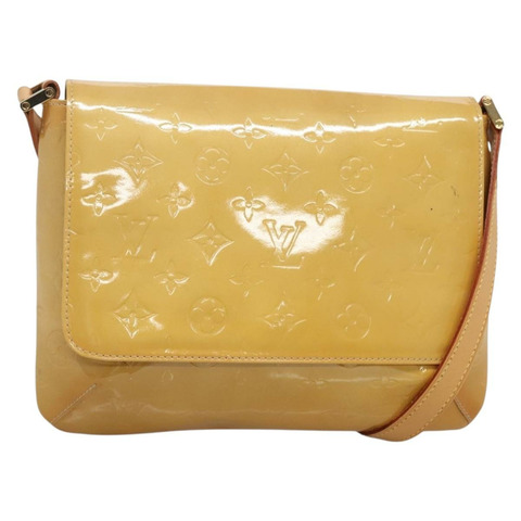 路易威登 Monogram Vernis Thompson Street Bag 米色 M91301 LV Auth ep10819