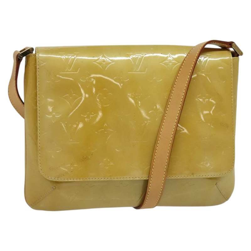 【日本直送】路易威登 Monogram Vernis Thompson Street Bag 米色 M91301 LV Auth ep10811-0