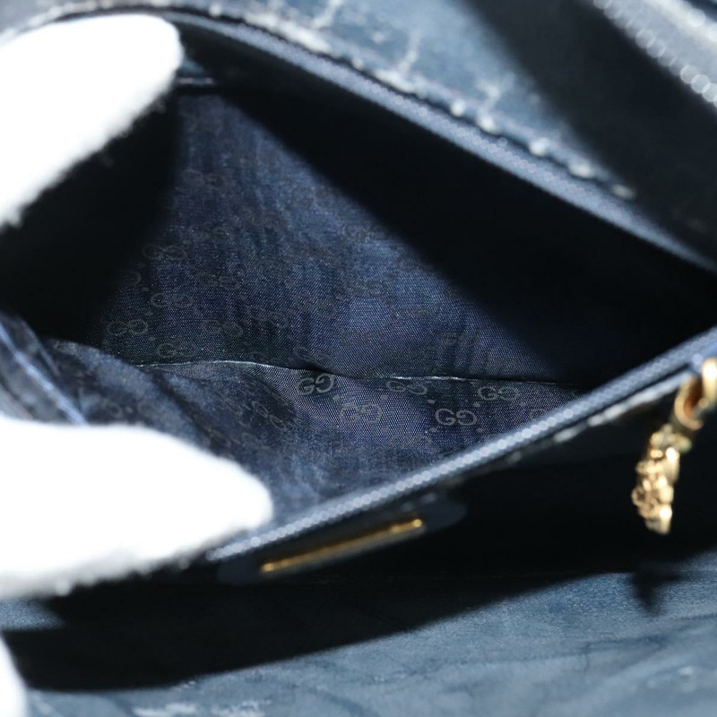 【日本直送】GUCCI Micro GG Supreme 單肩包 PVC 海軍藍/金色 001 256 1308 正品 ep10887-10