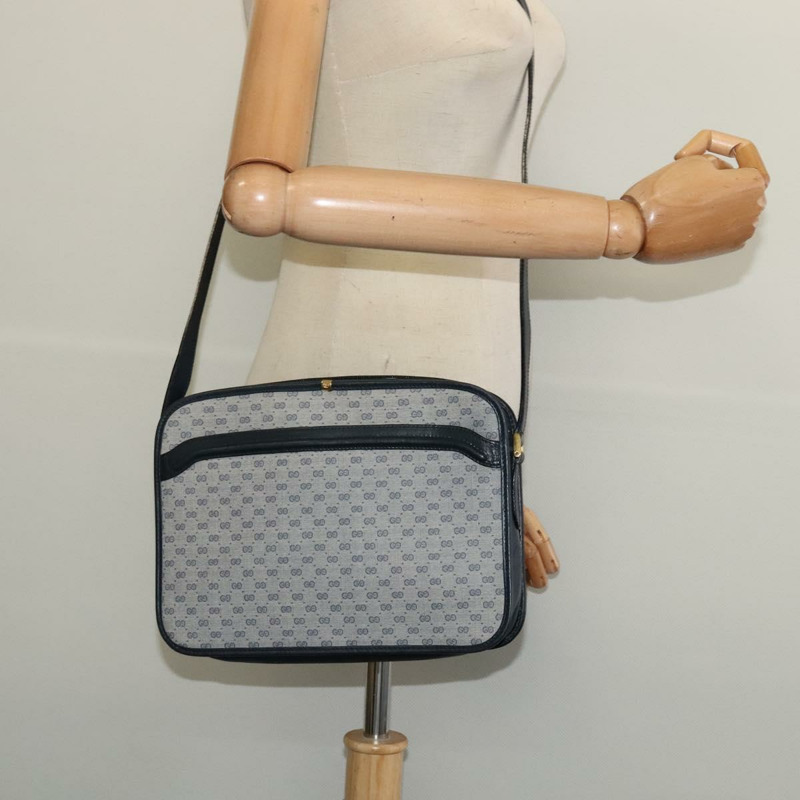 【日本直送】GUCCI Micro GG Supreme 單肩包 PVC 海軍藍/金色 001 256 1308 正品 ep10887-19