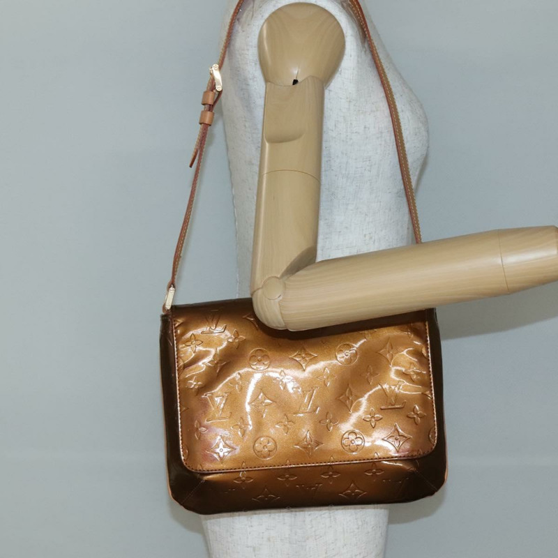 【日本直送】路易威登 Monogram Vernis Thompson Street Bag 青銅色 M91124 LV Auth ep10860-22