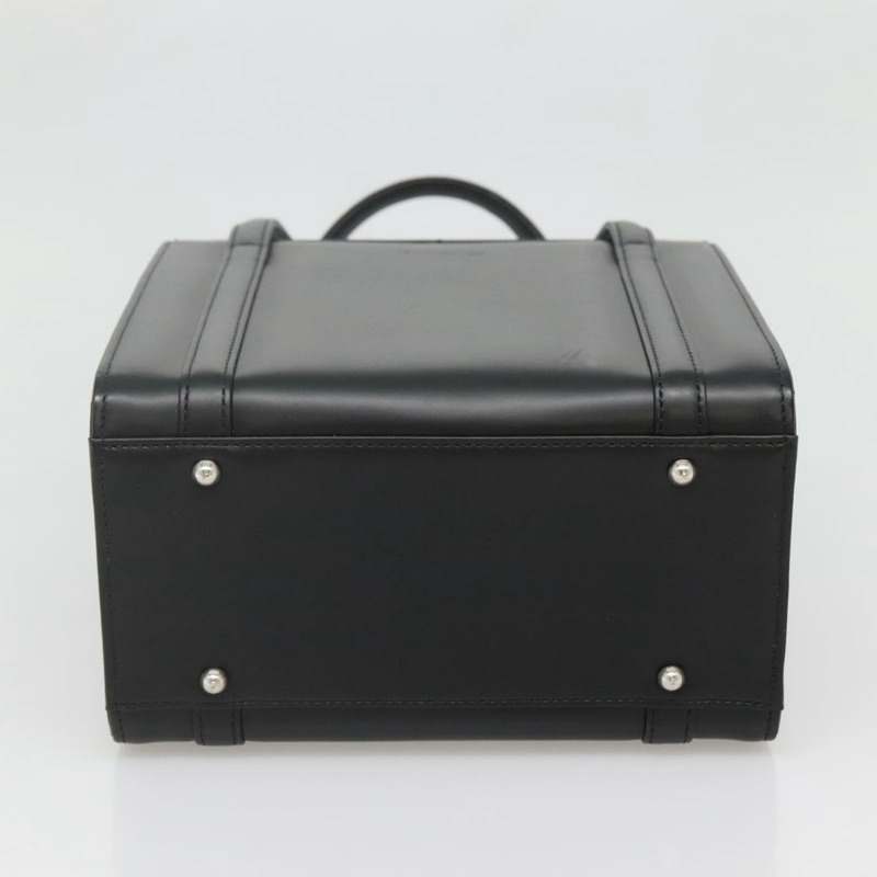 【日本直送】Burberrys 手提包 皮革 黑色 銀色 正品 ep10754-4