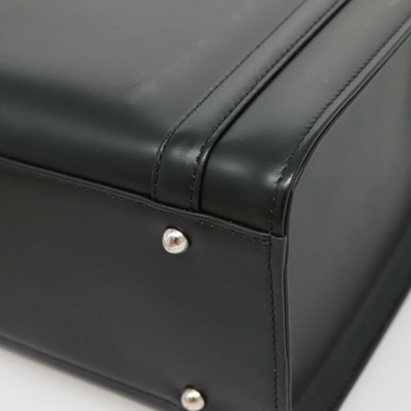 【日本直送】Burberrys 手提包 皮革 黑色 銀色 正品 ep10754-8