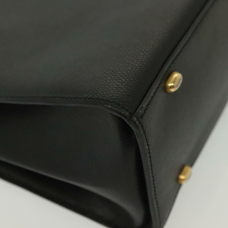 【日本直送】CELINE 手提包 皮革 黑色 金色 正品 ep10817-14