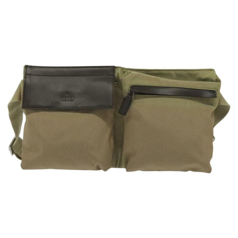 【日本直送】GUCCI 腰包 帆布 米色 銀色 28566 正品 ep10792-12