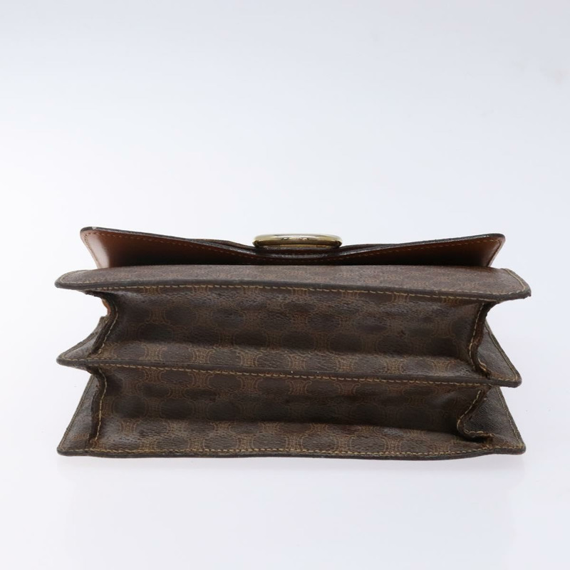 【日本直送】CELINE Macadam帆布手提包 PVC皮革 棕色 金色 正品 ep10759-4