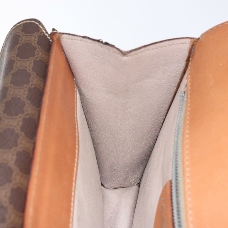 【日本直送】CELINE Macadam帆布手提包 PVC皮革 棕色 金色 正品 ep10759-19