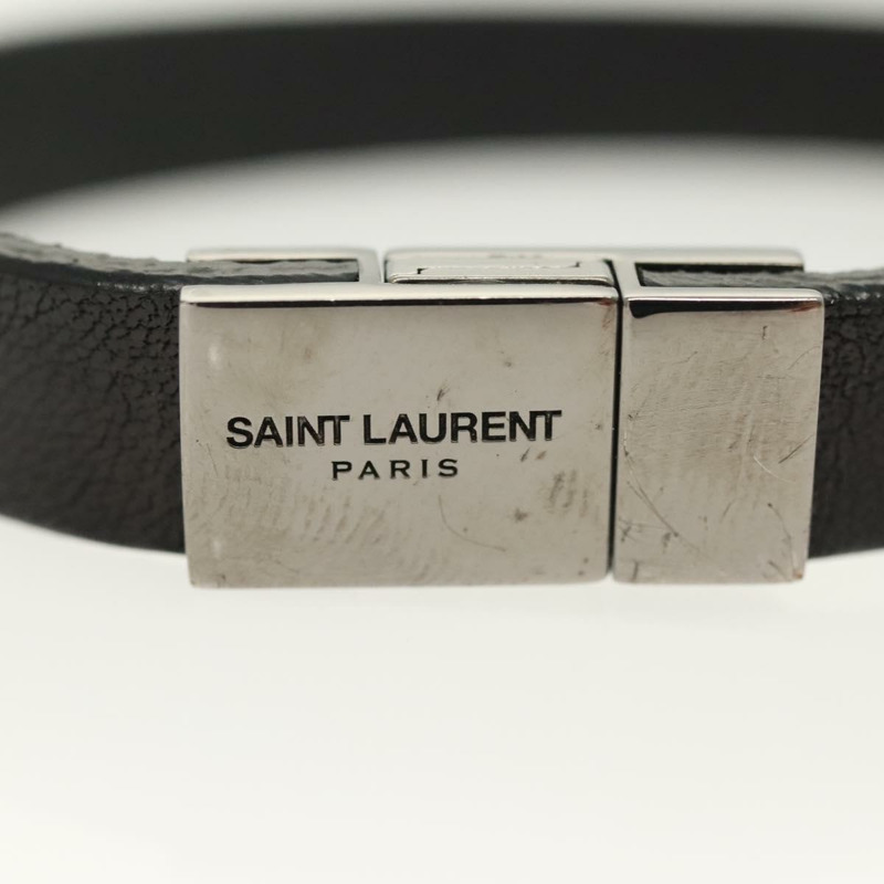 【日本直送】SAINT LAURENT Cassandra 手環 金屬 黑色 Auth yk19459-5