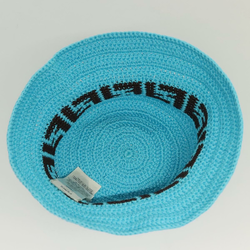 【日本直送】FENDI Zucca 帆布帽棉質藍色正品 yk19421M-6