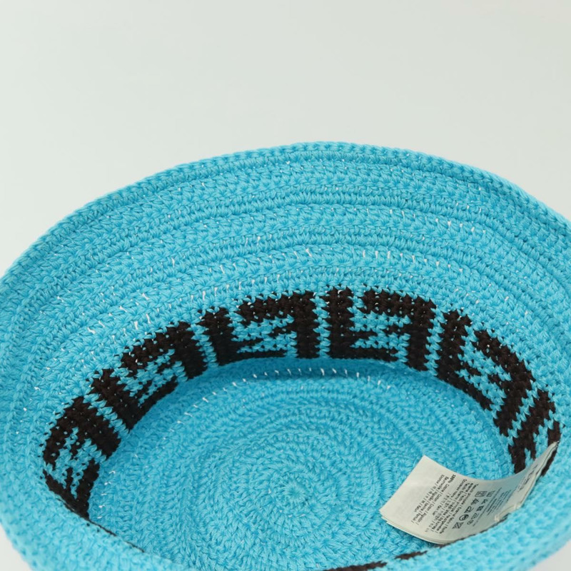 【日本直送】FENDI Zucca 帆布帽棉質藍色正品 yk19421M-10