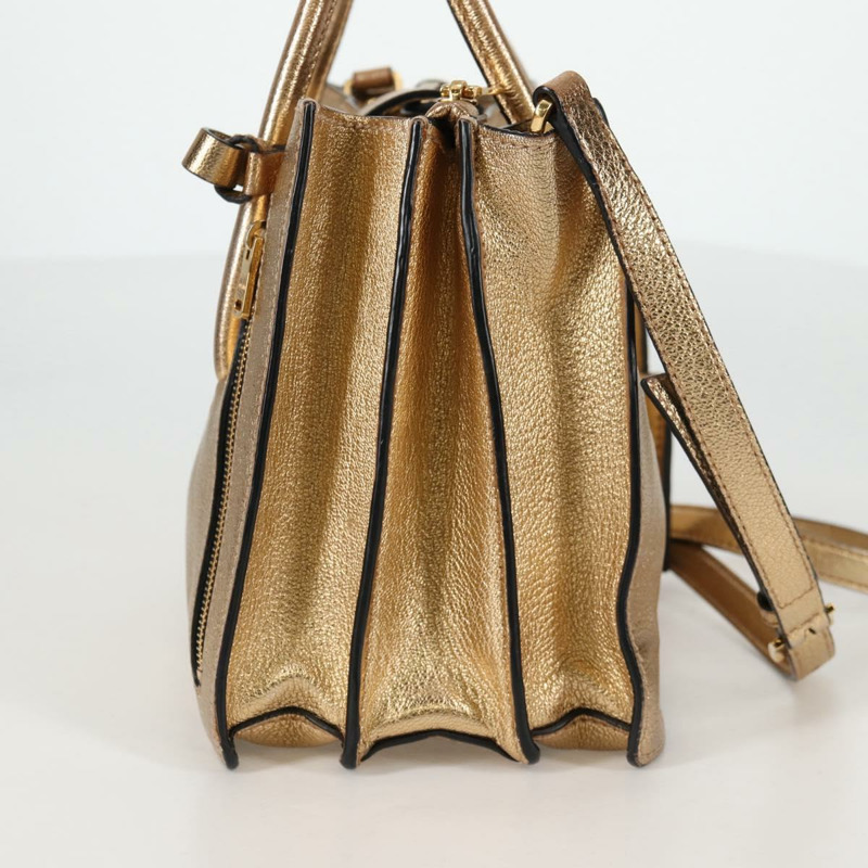 【日本直送】Miu Miu 手提包 皮革 2way 金色 正品 135307-4