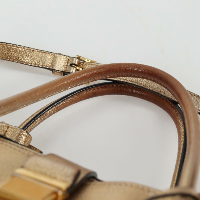 【日本直送】Miu Miu 手提包 皮革 2way 金色 正品 135307-17