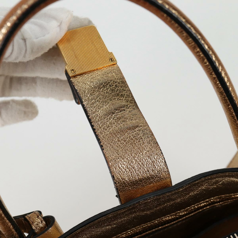 【日本直送】Miu Miu 手提包 皮革 2way 金色 正品 135307-27