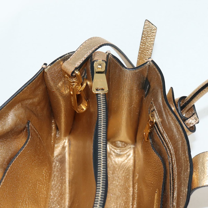 【日本直送】Miu Miu 手提包 皮革 2way 金色 正品 135307-29