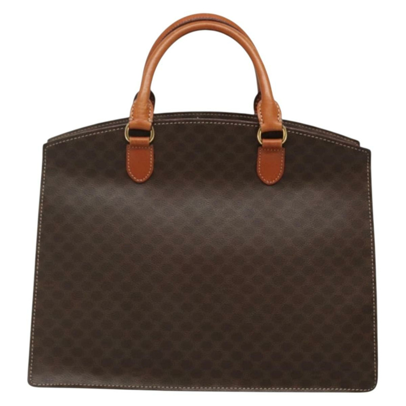 【日本直送】CELINE Macadam帆布手提包 PVC皮革 棕色 金色 正品 135287-1