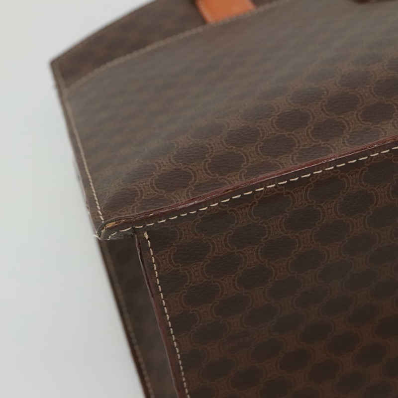 【日本直送】CELINE Macadam帆布手提包 PVC皮革 棕色 金色 正品 135287-14