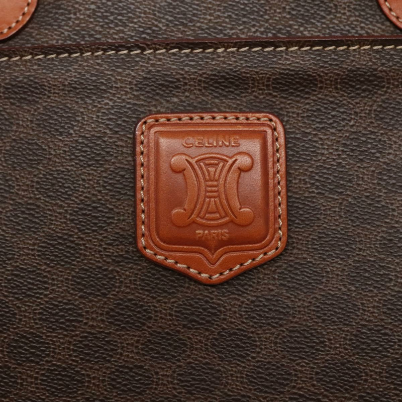 【日本直送】CELINE Macadam帆布手提包 PVC皮革 棕色 金色 正品 135287-17