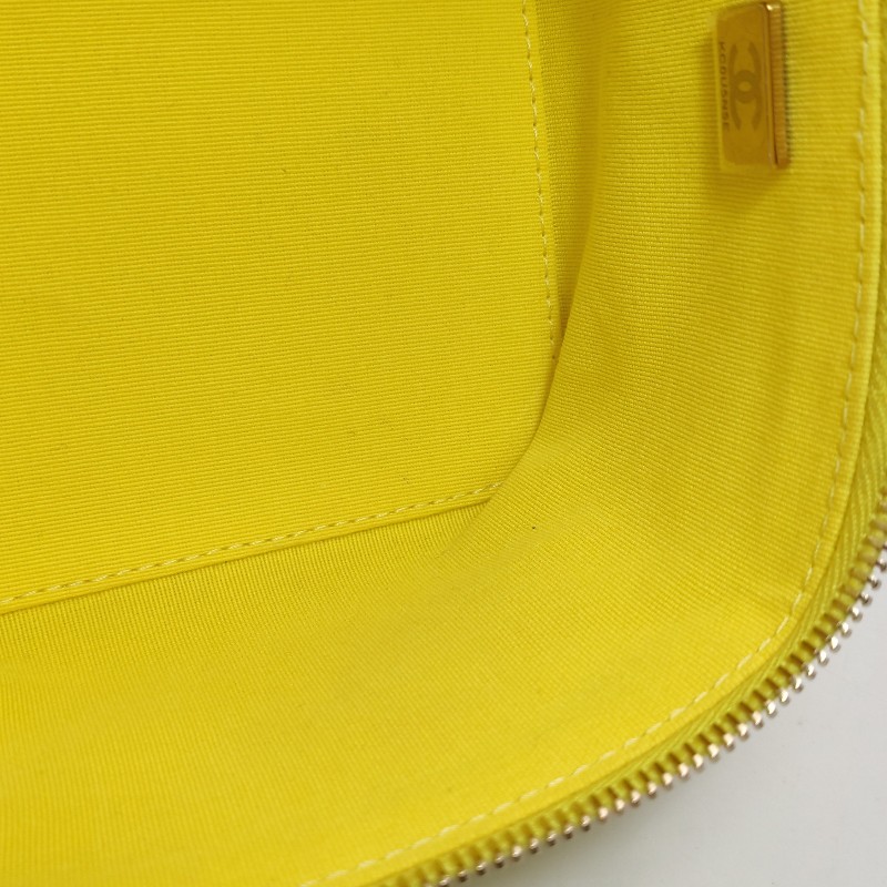 Chanel Vanity Case牛皮純色菱格絎縫雙C標識斜挎包單肩包-9