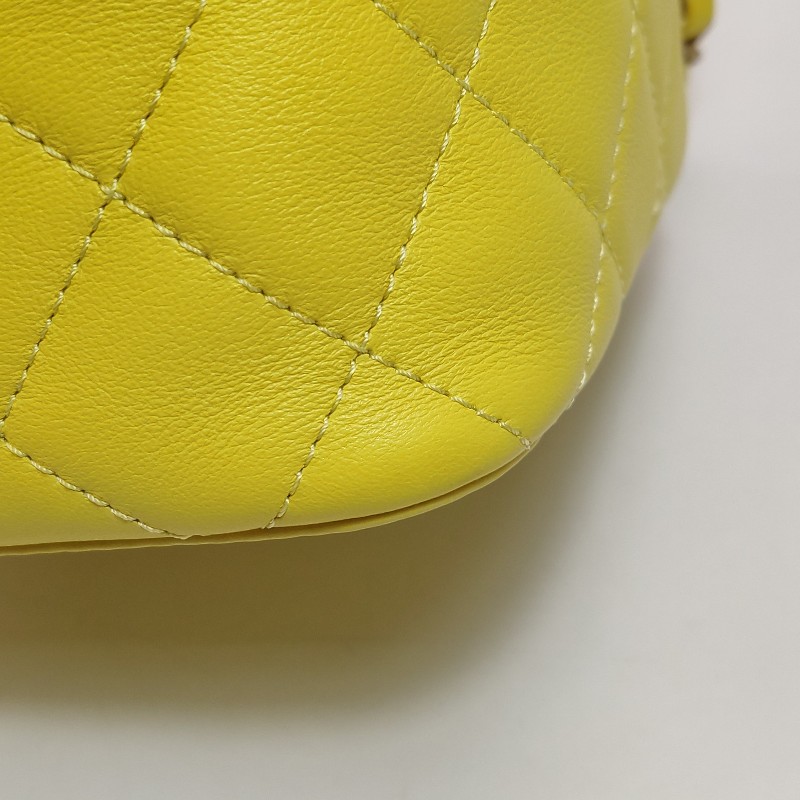 Chanel Vanity Case牛皮純色菱格絎縫雙C標識斜挎包單肩包-18