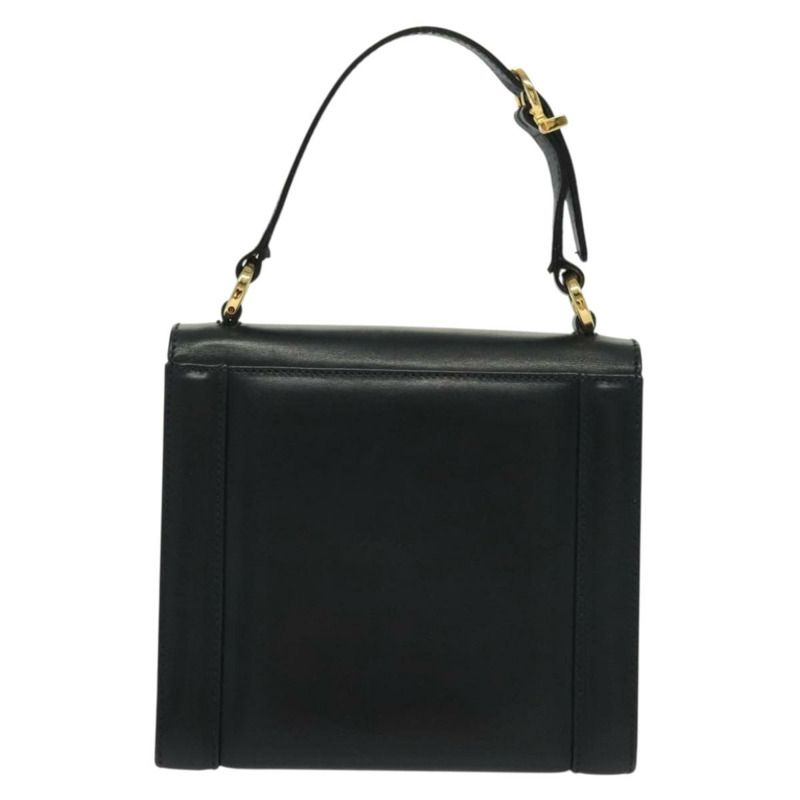 【日本直送】Salvatore Ferragamo Gancini 手提包 皮革 海軍藍 金色 正品 142283-1