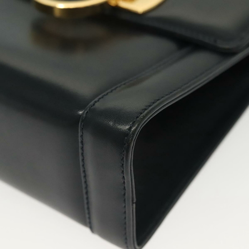 【日本直送】Salvatore Ferragamo Gancini 手提包 皮革 海軍藍 金色 正品 142283-14