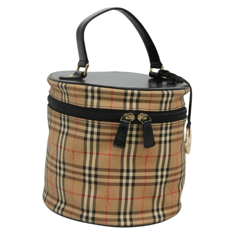 【日本直送】Burberrys Nova Check Vanity Bag 手袋 帆布 米色 金色 正品 142251-0