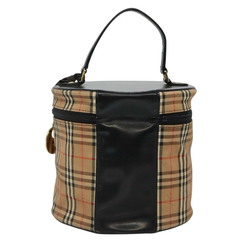 【日本直送】Burberrys Nova Check Vanity Bag 手袋 帆布 米色 金色 正品 142251-1
