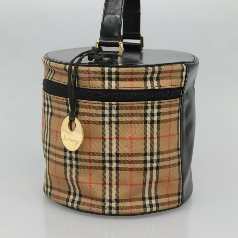 【日本直送】Burberrys Nova Check Vanity Bag 手袋 帆布 米色 金色 正品 142251-3