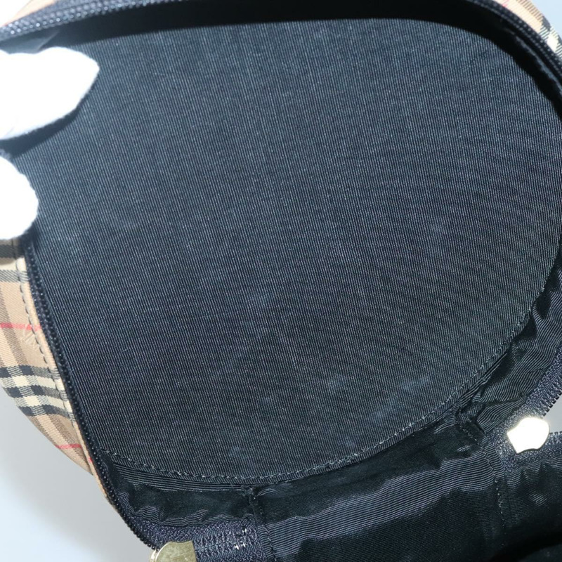 【日本直送】Burberrys Nova Check Vanity Bag 手袋 帆布 米色 金色 正品 142251-10