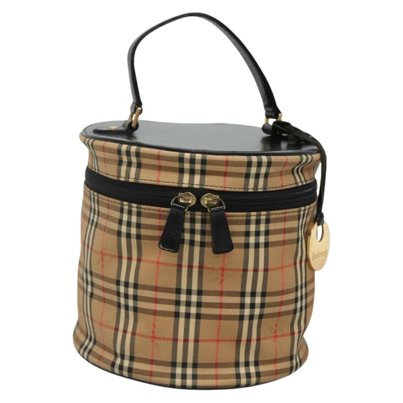 【日本直送】Burberrys Nova Check Vanity Bag 手袋 帆布 米色 金色 正品 142251-12