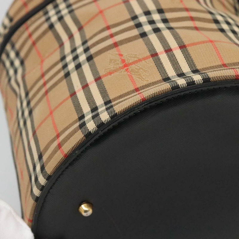 【日本直送】Burberrys Nova Check Vanity Bag 手袋 帆布 米色 金色 正品 142251-14