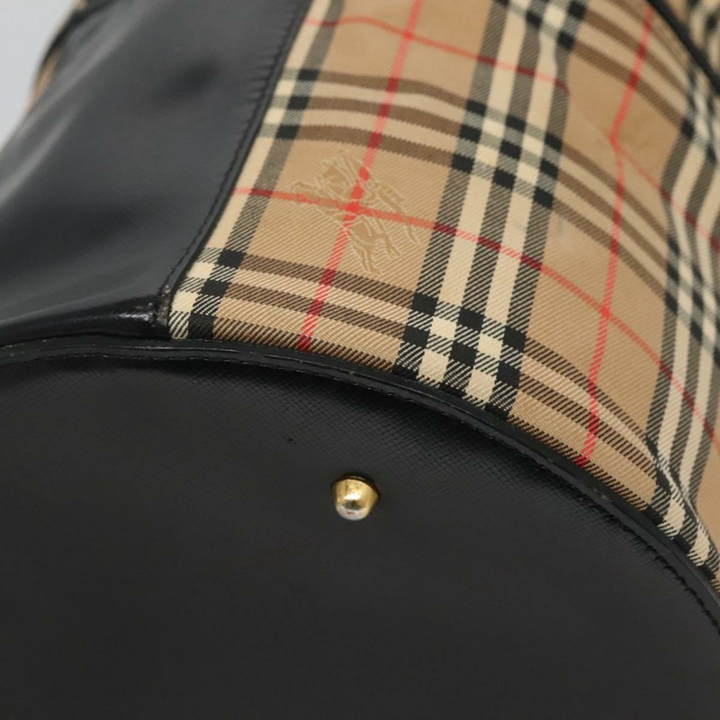 【日本直送】Burberrys Nova Check Vanity Bag 手袋 帆布 米色 金色 正品 142251-15