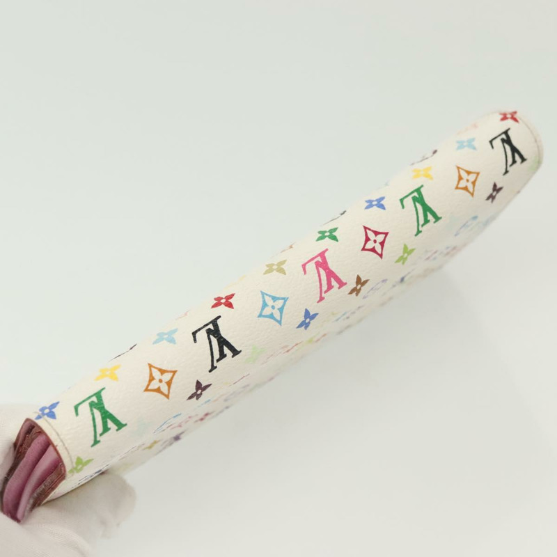 【日本直送】路易威登 Multicolor Portefeuille Sarah 錢包 白色 M93532 LV Auth 142372-4