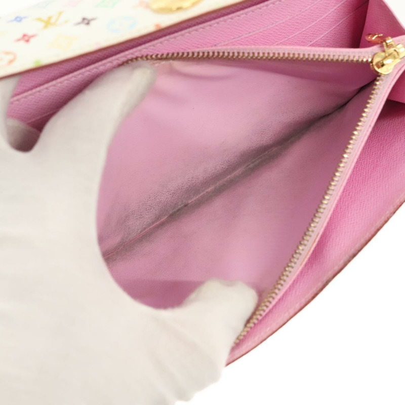 【日本直送】路易威登 Multicolor Portefeuille Sarah 錢包 白色 M93532 LV Auth 142372-10