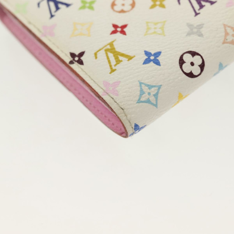 【日本直送】路易威登 Multicolor Portefeuille Sarah 錢包 白色 M93532 LV Auth 142372-14