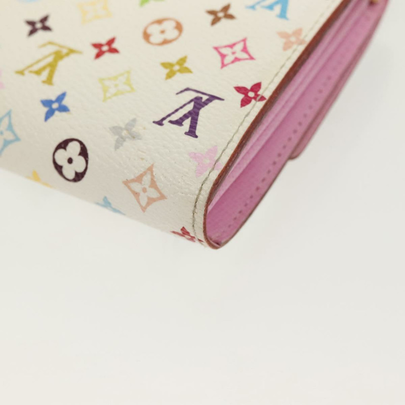 【日本直送】路易威登 Multicolor Portefeuille Sarah 錢包 白色 M93532 LV Auth 142372-15