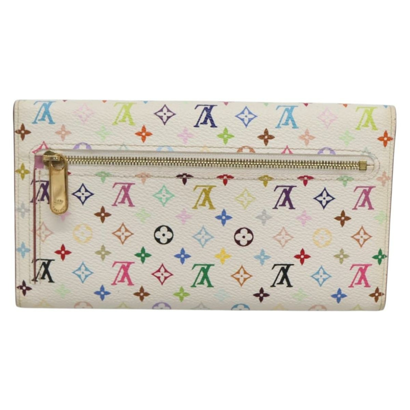 【日本直送】路易威登 Multicolor Portefeuille Eugenie 錢包 白色 M60053 LV Auth 142358-1