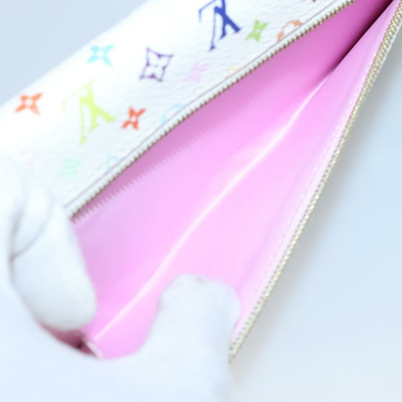【日本直送】路易威登 Multicolor Portefeuille Eugenie 錢包 白色 M60053 LV Auth 142358-10