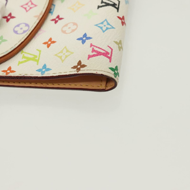 【日本直送】路易威登 Multicolor Portefeuille Eugenie 錢包 白色 M60053 LV Auth 142374-6