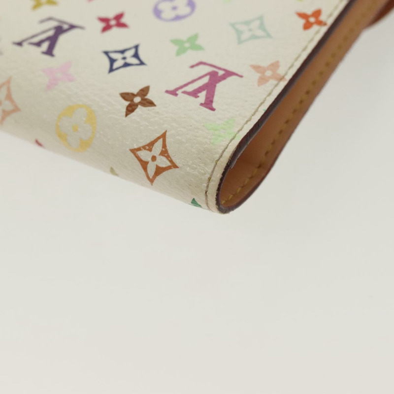 【日本直送】路易威登 Multicolor Portefeuille Eugenie 錢包 白色 M60053 LV Auth 142374-15