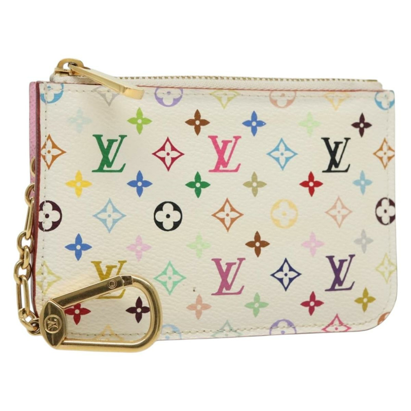 【日本直送】路易威登 Multicolor Pochette Cles NM 零錢包 白色 M93734 LV Auth 142352-0