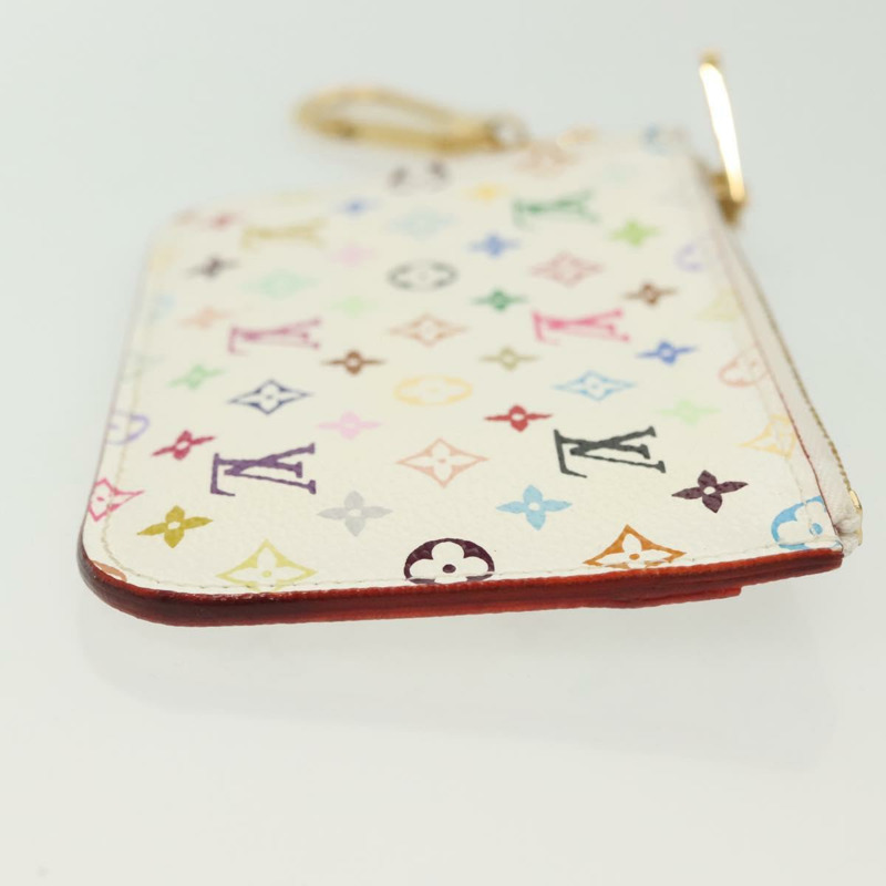 【日本直送】路易威登 Multicolor Pochette Cles NM 零錢包 白色 M93734 LV Auth 142352-3