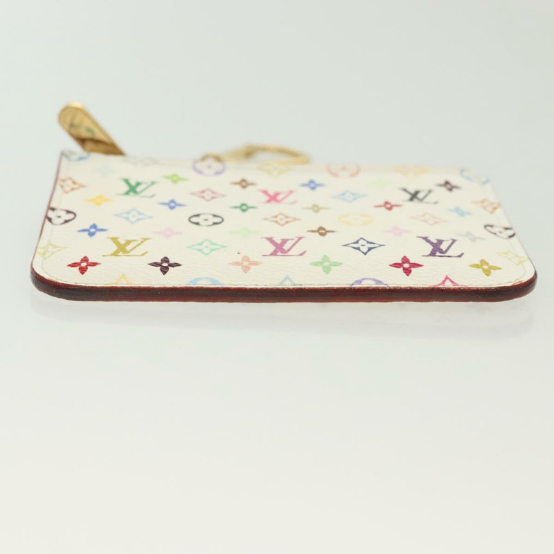 【日本直送】路易威登 Multicolor Pochette Cles NM 零錢包 白色 M93734 LV Auth 142352-5