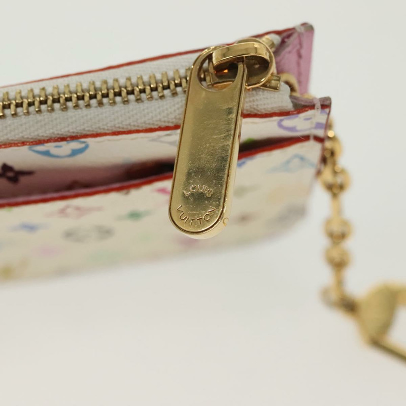 【日本直送】路易威登 Multicolor Pochette Cles NM 零錢包 白色 M93734 LV Auth 142352-8